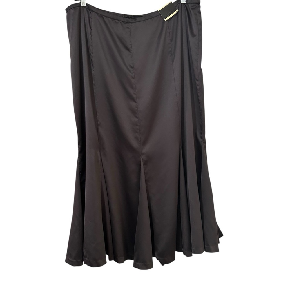 Lane Bryant Brown Maxi A-line Pleated Skirt 22/24